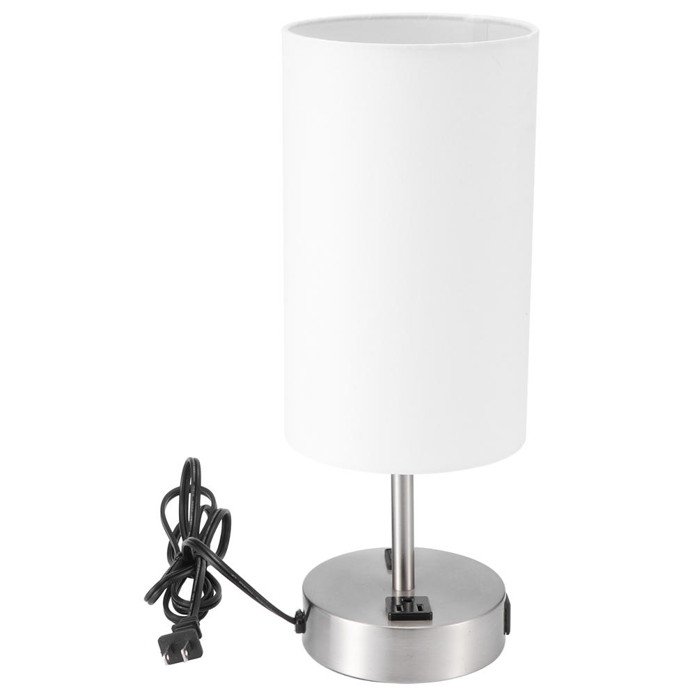 โคมไฟตั้งโต๊ะพร้อมพอร์ตชาร์จ USB สำหรับห้องนอนห้องนั่งเล่นโคมไฟข้างเตียงโคมไฟตั้งโต๊ะ 120V US
