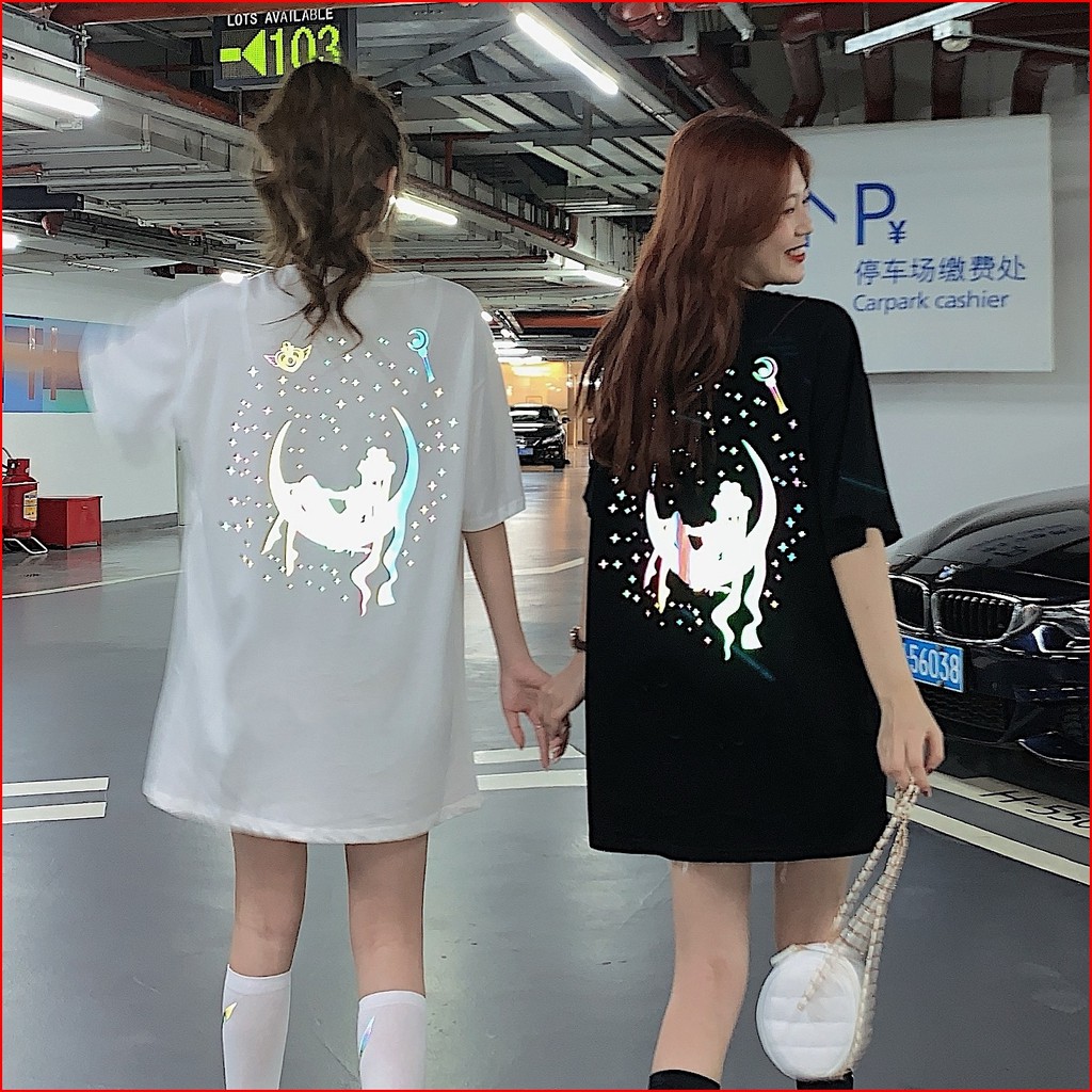 โปรโมชั่น PAND เสื้อReflex เสื้อยืดสะท้อนแสง Oversize COTTON 100% สไตล์เกาหลี สวย โดดเด่น ไม่ซ้ำใคร พิมพ์ลายเซเลอร์มูน #4005 ลดกระหน่ำ เสื้อกั๊ก สะท้อน แสง เสื้อ เซฟตี้ ชุด สะท้อน แสง เสื้อ สะท้อน แสง สี ส้ม