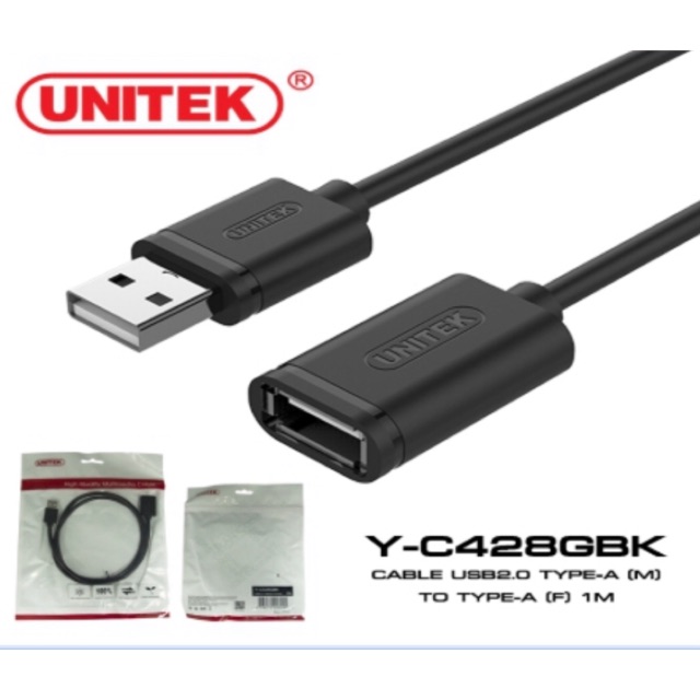 SALE UNITEK USB 2.0 M/F ความยาว 1 เมตร ต่อให้ยาว Y-C428GBK #คำค้นหาเพิ่มเติม คีย์บอร์ดเกมมิ่ง Keybord EGA RGB USB เข้าสายตัวเมีย DisplayPort