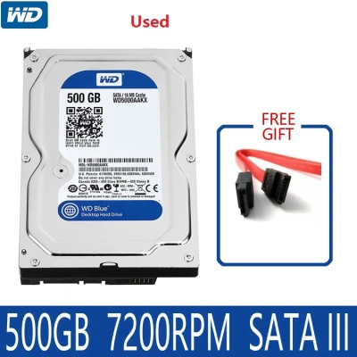 WD BLUE 500GB Internal Hard Drive Disk 3.5" 7200RPM 16M Cache SATA III 6Gb/s 500G HDD HD Harddisk for Desktop Computer