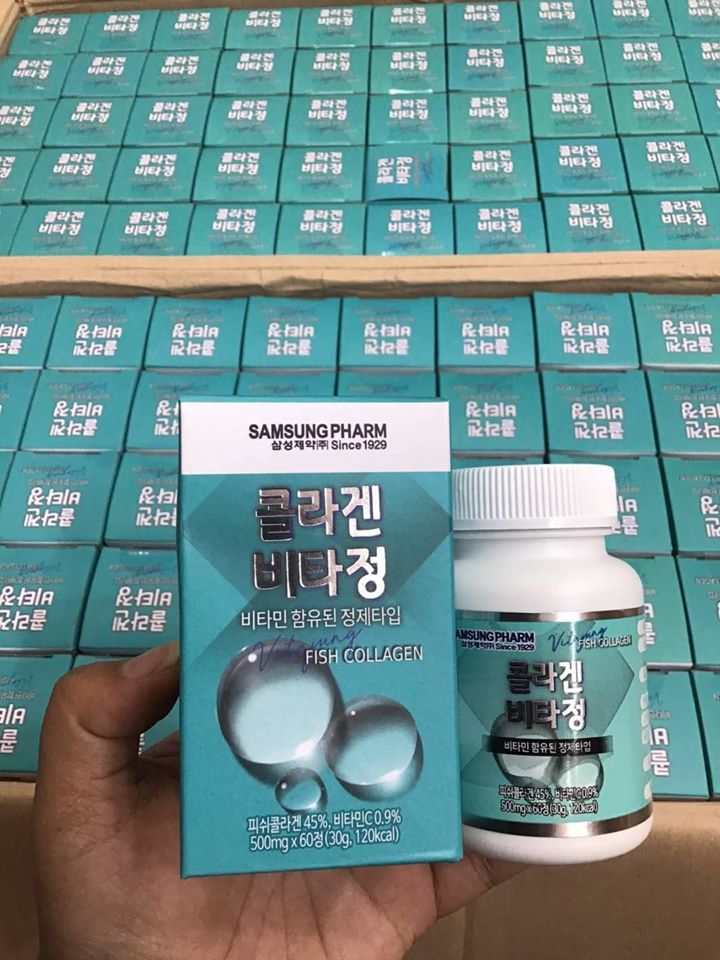 Samsung pharm fish collagen บรรจุ 60 เม็ด คอลลาเจน กำลังฮอตในเกาหลี