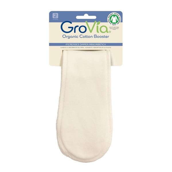 Grovia Organic Cotton Booster (แพ็คละ 2 ชิ้น)แผ่นซึบซับรองผ้าอ้อม คอตตอน 100% จากออสเตรเลีย