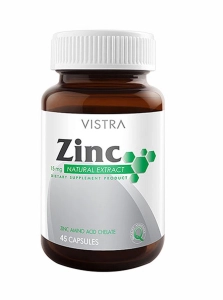 ภาพหน้าปกสินค้าVISTRA Zinc 15 mg. วิสทร้า ซิงค์ 45 เม็ด/ขวด Healthy Vitamin ที่เกี่ยวข้อง