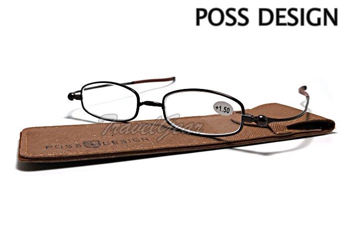 แว่นตาอ่านหนังสือ/แว่นสายตายาวทรง Ultra-Thin Reading Glasses รุ่น P182 สีน้ำตาล