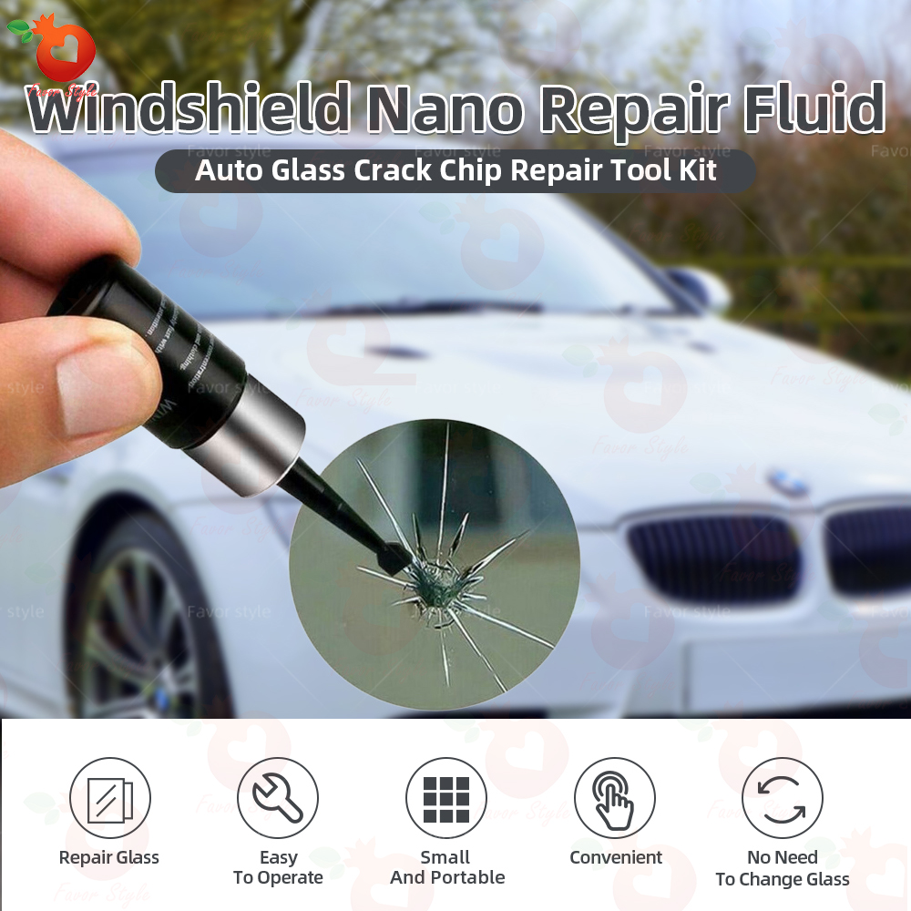 ยานยนต์แก้วนาโนซ่อมของเหลวหน้าต่างหักแก้วนาโนเครื่องมือซ่อมแซมชุดสีดำกระจกวิเศษแตกชิปซ่อมชุดเครื่องมือ Automotive Glass Nano Repair Fluid Car Window Glass Crack Chip Repair Tool Kit Windscreen Glass Scratch Crack nano-repair fluid