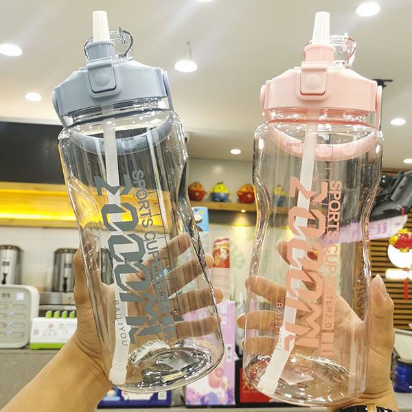 พร้อมส่ง🏆🏆ขวดน้ำ 2 ลิตร ขวดน้ำพกพาใส่น้ำ 2000ml กระติกน้ำ 2 ลิตร ขวดน้ำพลาสติกขนาดใหญ่ 2000mml บอกระดับน้ำ