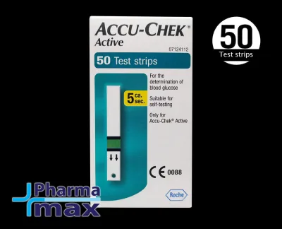 Accu-Chek ACTIVE Test Strip ประกันของแท้ (50 ชิ้น/กล่อง)
