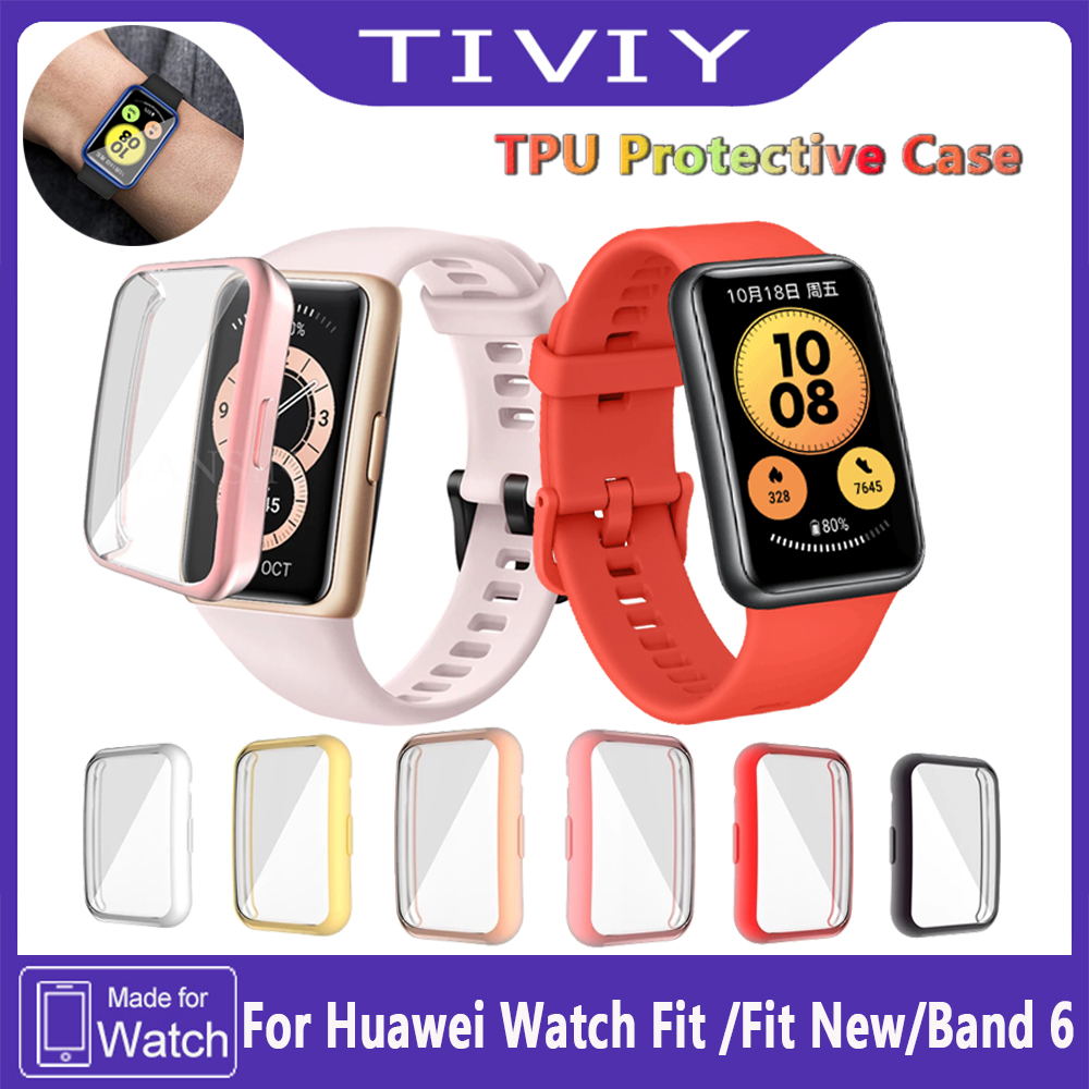 TIVIY Vỏ bảo vệ For Huawei Band 6 pro Case Shockproof Shell Frame
