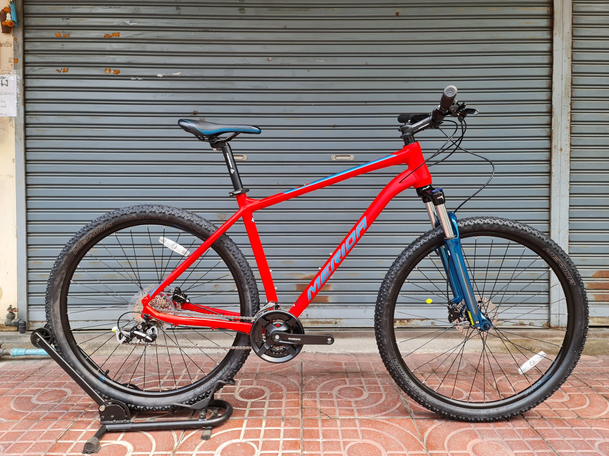 จักรยานเสือภูเขา MERIDA BIG.NINE 20 2021 สี MATT RACE RED (TEAL-BLUE)