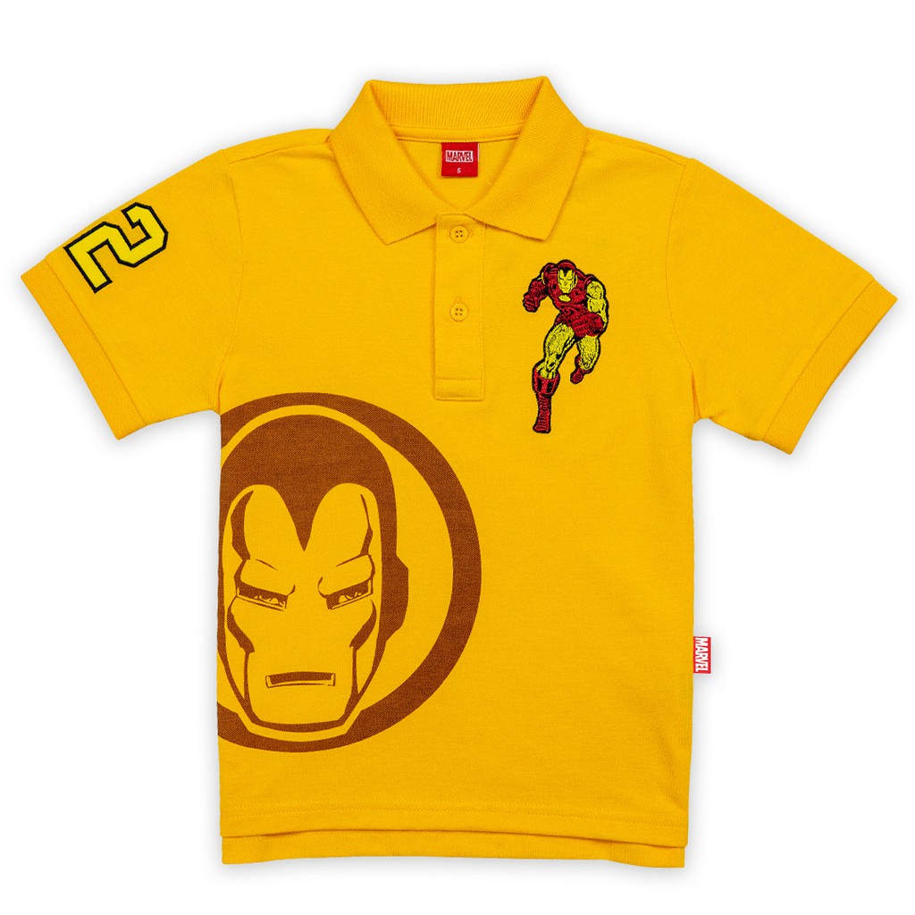 เสื้อโปโลเด็ก ไอร่อนแมน กัปตันอเมริกา ฮัค สไปรเดอร์แมน Marvel Kid - Polo Spider-Man
