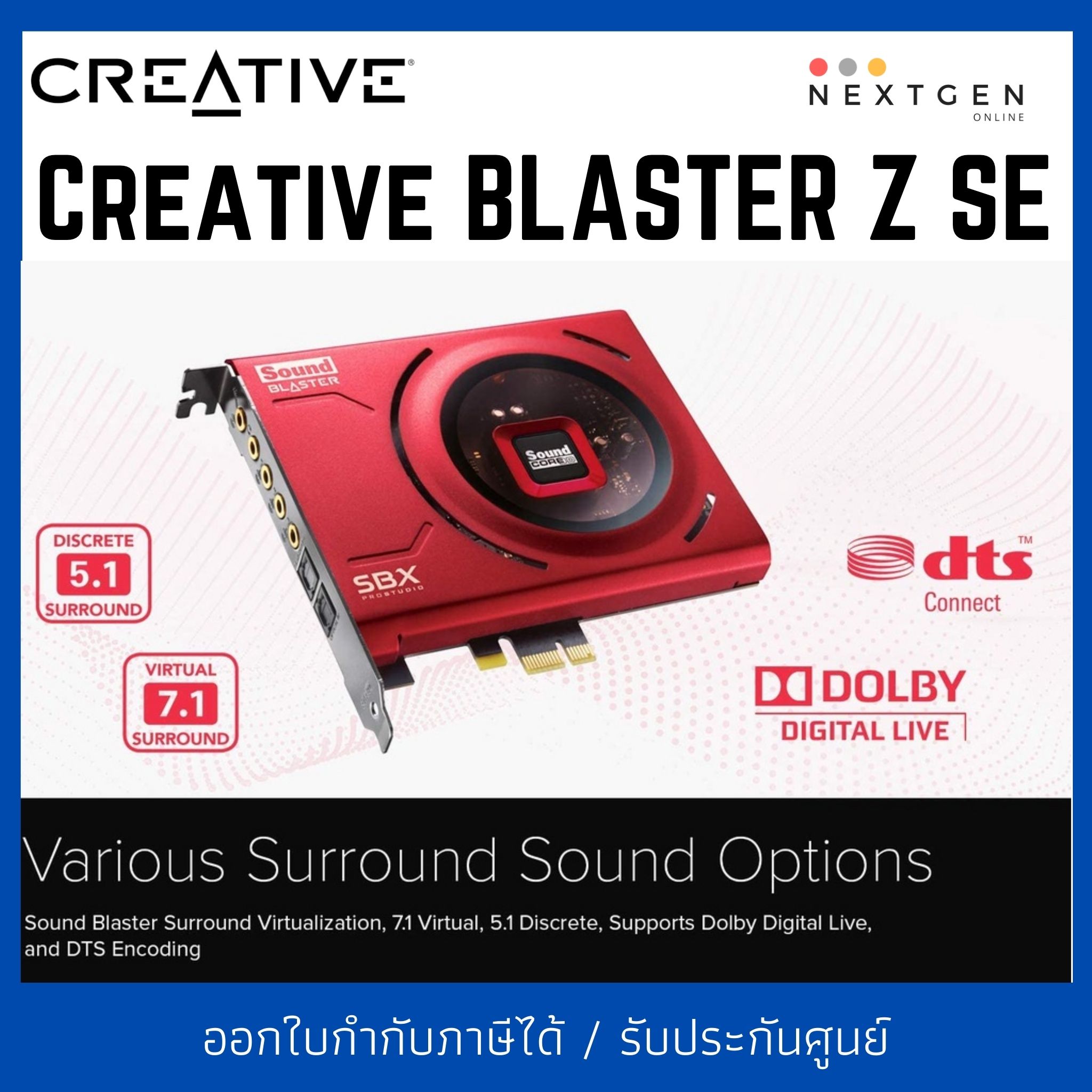 Card Creative Blaster Z Se Gaming Sound Card Pcie