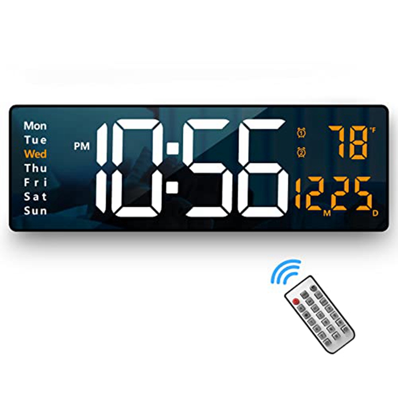 Digital Wall Clock Large Display, Large Wall Clocks, Modern LED Digital