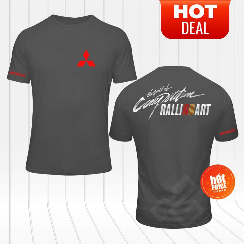 Lancer Evolution Ralliart Jacket เสื้อยืด Cotton NEW Ralliart โลโก้ Mitsubishi Evolution Evo X 10 Lancer ...
