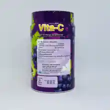 ภาพขนาดย่อของภาพหน้าปกสินค้าVita-C GRAPE 25mg Vita C T.man ไวต้า-ซี รสองุ่น 1000เม็ด/กระปุก จากร้าน PharmYaPharmacist บน Lazada ภาพที่ 3