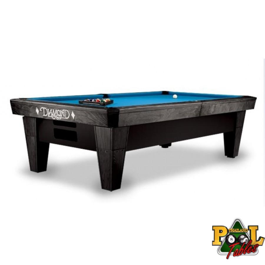 โต๊ะพูลมาตรฐานแข่งขัน ไดมอนด์โปรแอม 7-9 ฟุต จากอเมริกา Diamond Pro-Am Black Pool Table สี 7ft.