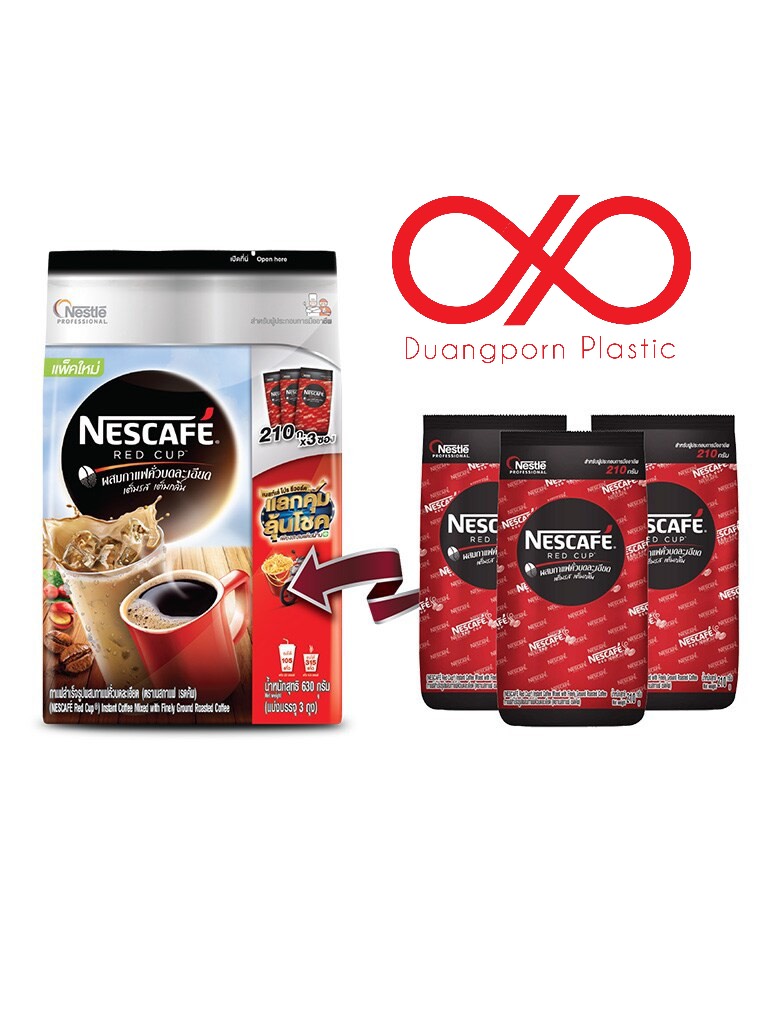 Nescafe Red Cup Instant Coffee เนสกาแฟ เรดคัพ กาแฟสำเร็จรูป 630g. (210g.x 3 Pack)