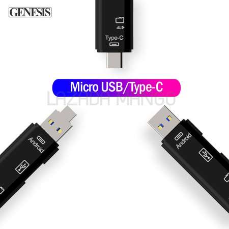 OTG 3 in 1 Type-C Card Reader Micro USB Type-C Flash Drive Adapter Connector High Speed TF Memory Card Reader