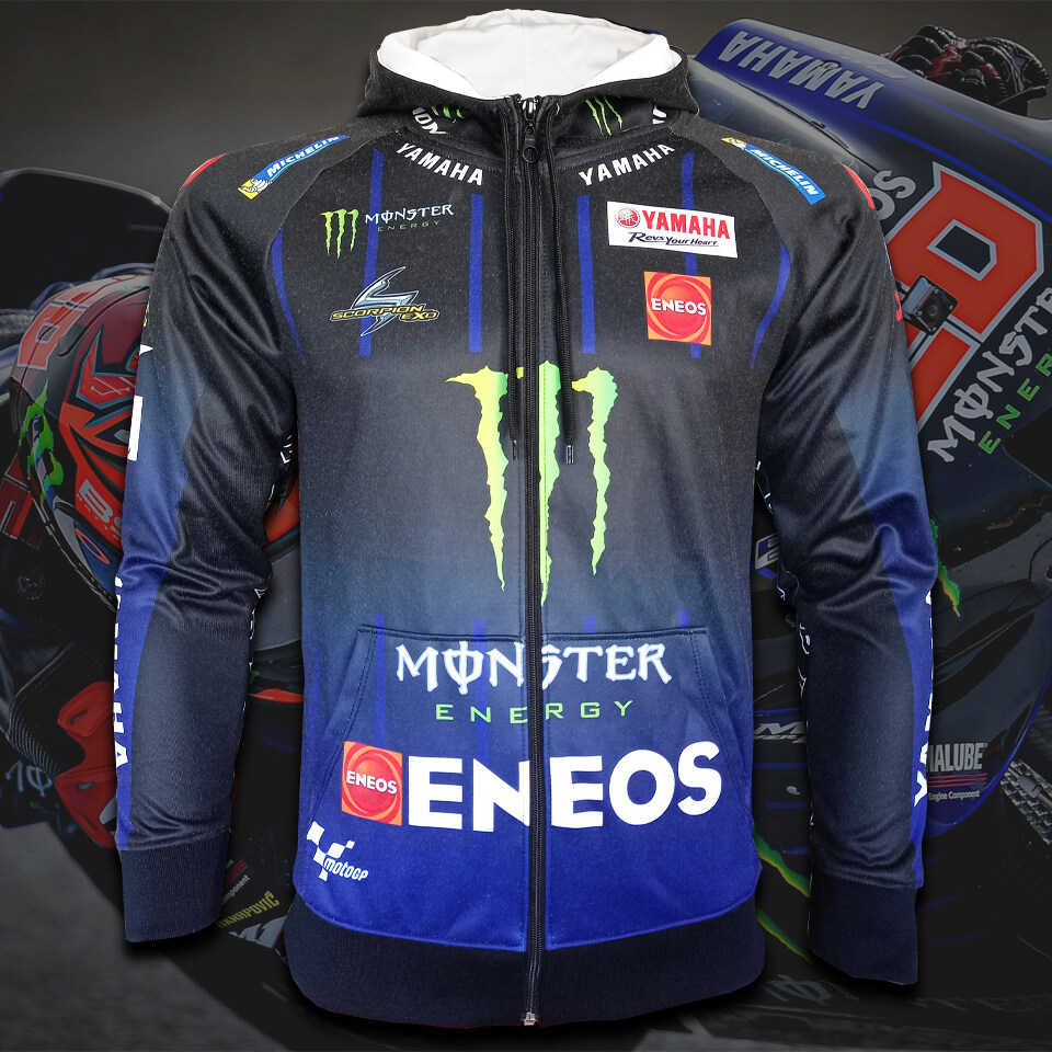 เสื้อ MotoGP เสื้อโมโตจีพี เสื้อเเจ็คเก็ต Moto GP เสื้อทีม MONSTER-YAMAHA แจ็คเก็ตแบบฮูท โมโต จีพี ทีม มอนสเตอร์ยามาฮ่า