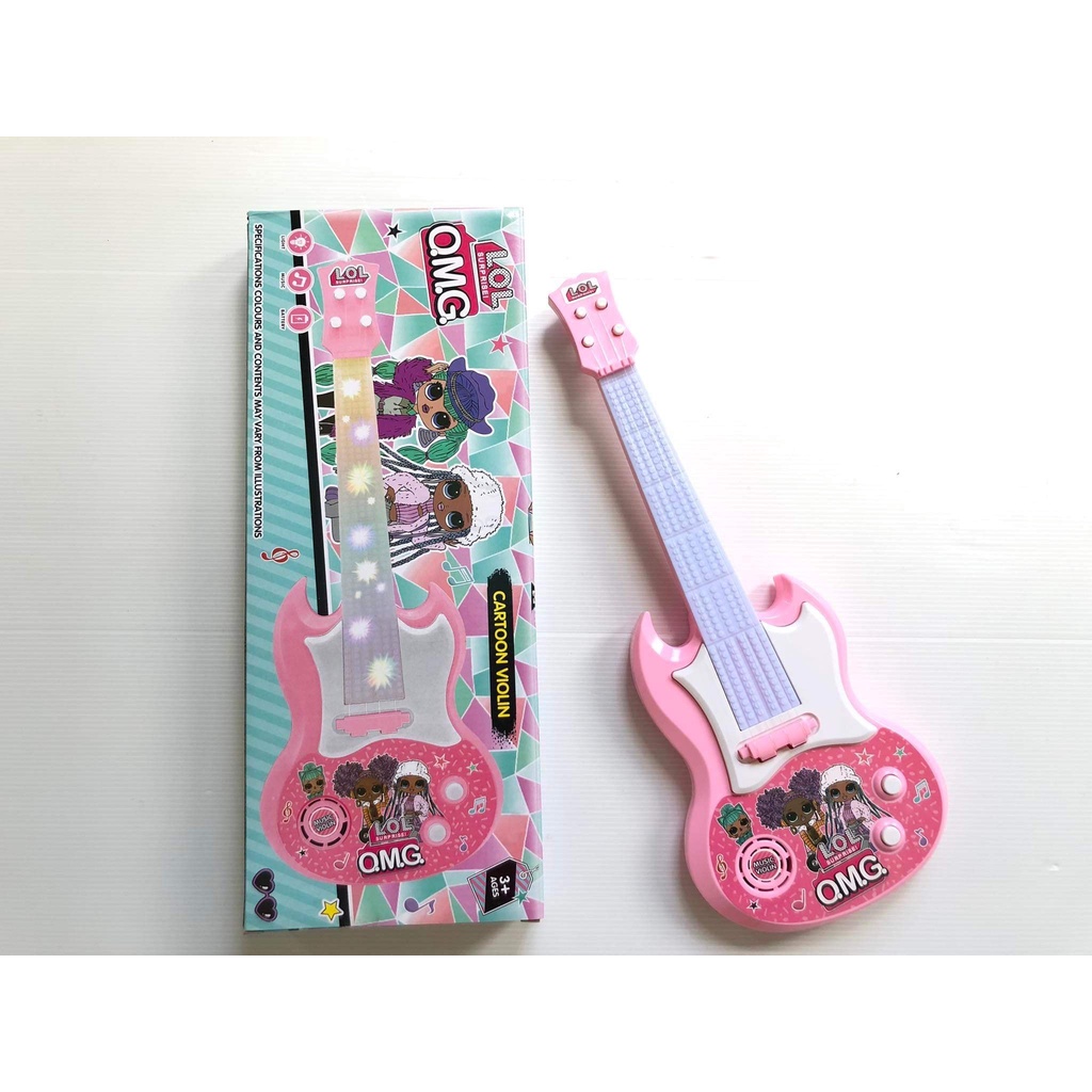 ส่งฟรี....!! กีต้าร์เด็ก มีเสียงมีไฟ ปรับสายได้ ของเล่น กีต้า อูคูเลเล่