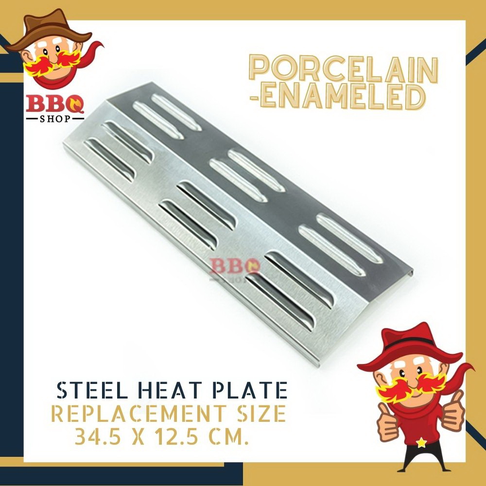 Stainless Steel burner heat shield Dimensions 36.2 x 12.5 cm.For Gas