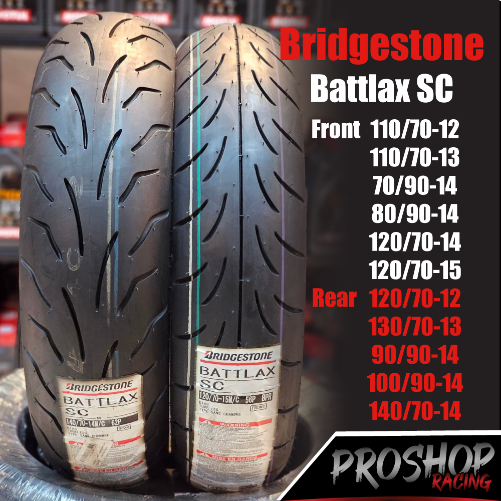 Lốp Bridgestone Battlax SC cho Xmax New Forza 300 Filano Vespa PCX Nmax Click Giorno kích thước 14/15.