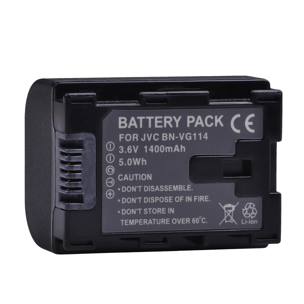 GZ-E100 Camcorder Tectra BN-VG114 Rechargeable Battery and LCD USB Charger for JVC BN-VG107 BN-VG107U BN-VG107US BN-VG114U BN-VG114US BN-VG121 Battery and JVC Everio GZ-E10 