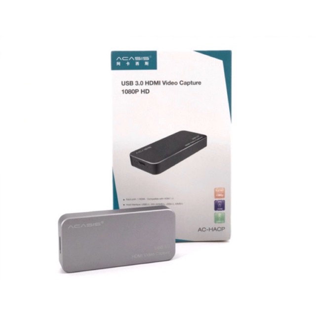 กล่องแคปเจอการ์ด ACASIS USB 3.0 HDMI VIDEO CAPTURE CARD 1080P สตรีมเกมส์ twitch Steam