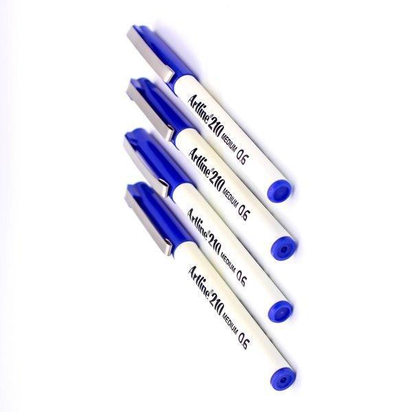 HomeOffice ปากกาหัวเข็ม อาร์ทไลน์ 0.6 มม. ชุด 4 ด้าม (สีน้ำเงิน) หัวแข็งแรง คมชัด