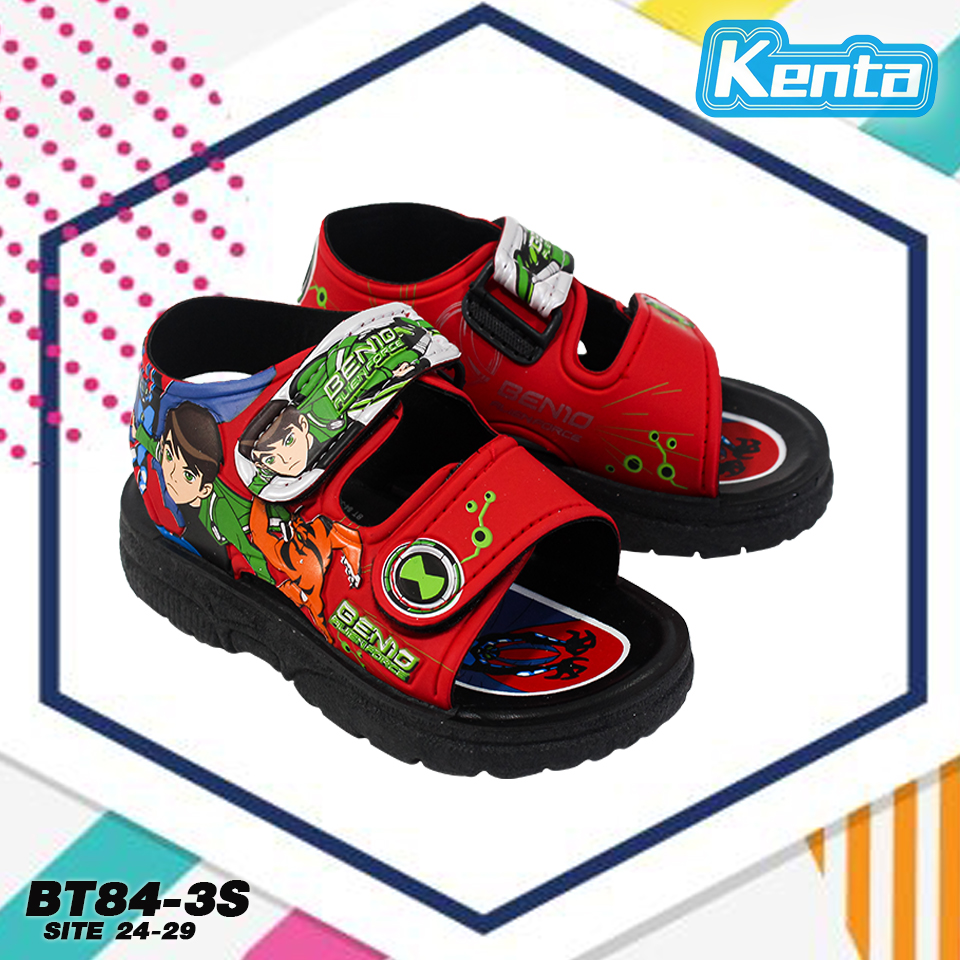 รองเท้าแตะรัดส้นเด็ก รองเท้าเด็กผู้ชาย ลาย Ben10 ราคาถูก ใหม่ล่าสุด สินค้าแท้ 100 เปอร์เซนต์ KENTA BT 84 -3S