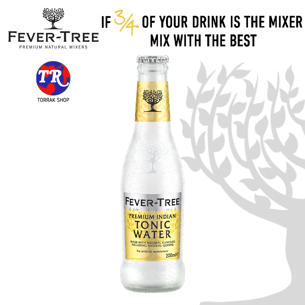 Fever Tree Premium Indian Tonic Water ฟีเวอร์ทรี พรีเมี่ยม อินเดี่ยน โทนิค วอเทอร์ เครื่องดื่มอัดก๊าซ 200มล.