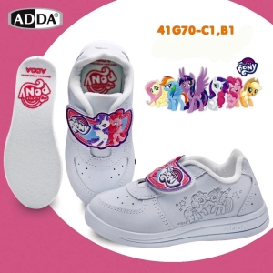 สินค้า Adda รองเท้านักเรียน รองเท้าผ้าใบ รองเท้านักเรียนอนุบาล รองเท้าพละ รองเท้านักเรียนเด็กหญิง นักเรียนหนังสีขาว   รุ่น 41G70