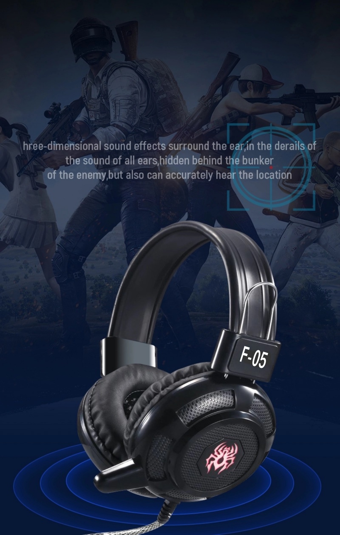 ?ลดแรงมาก?เพื่อคอเกมมิ่ง+ ✅หูฟังเล่นเกมส์✅ หูฟังเกมมิ่ง ✅ F05 stereo headset gaming ⚡ สุดยอดหูฟังเกมมิ่ง 2020เสียงสมจริงสายยาว 2.3 Mเกมเมอร์ต้องมี