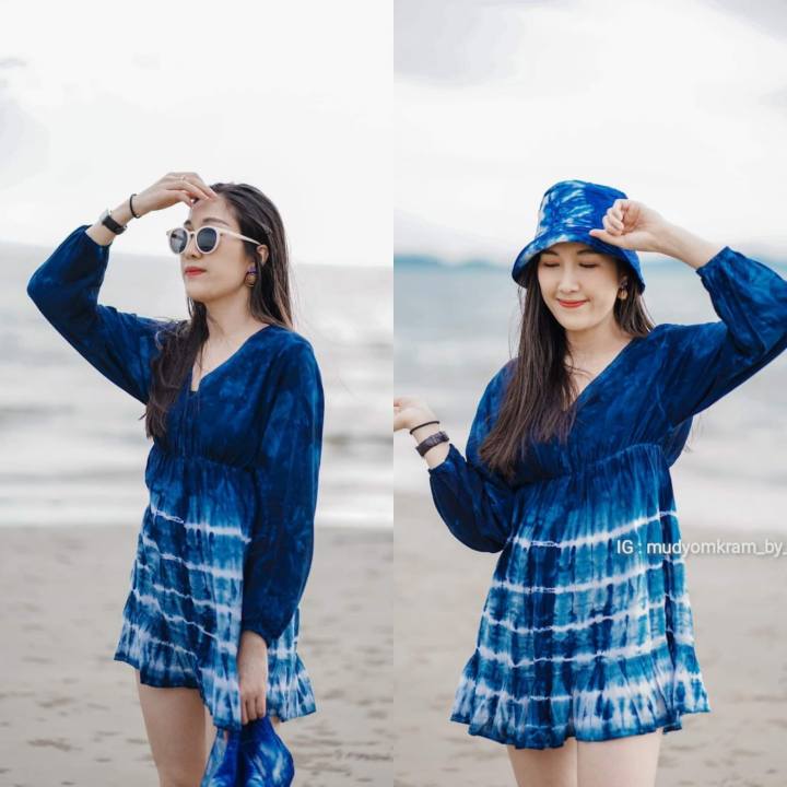 เดรสมัดย้อมแขนยาว สม็อคอก – No Brand – 1310182021_TH-3242068912 >>> 🇹🇭 Top1Thailand 🛒 >>> lazada.co.th 🇹🇭 🇹🇭 🇹🇭🛒🛍🛒