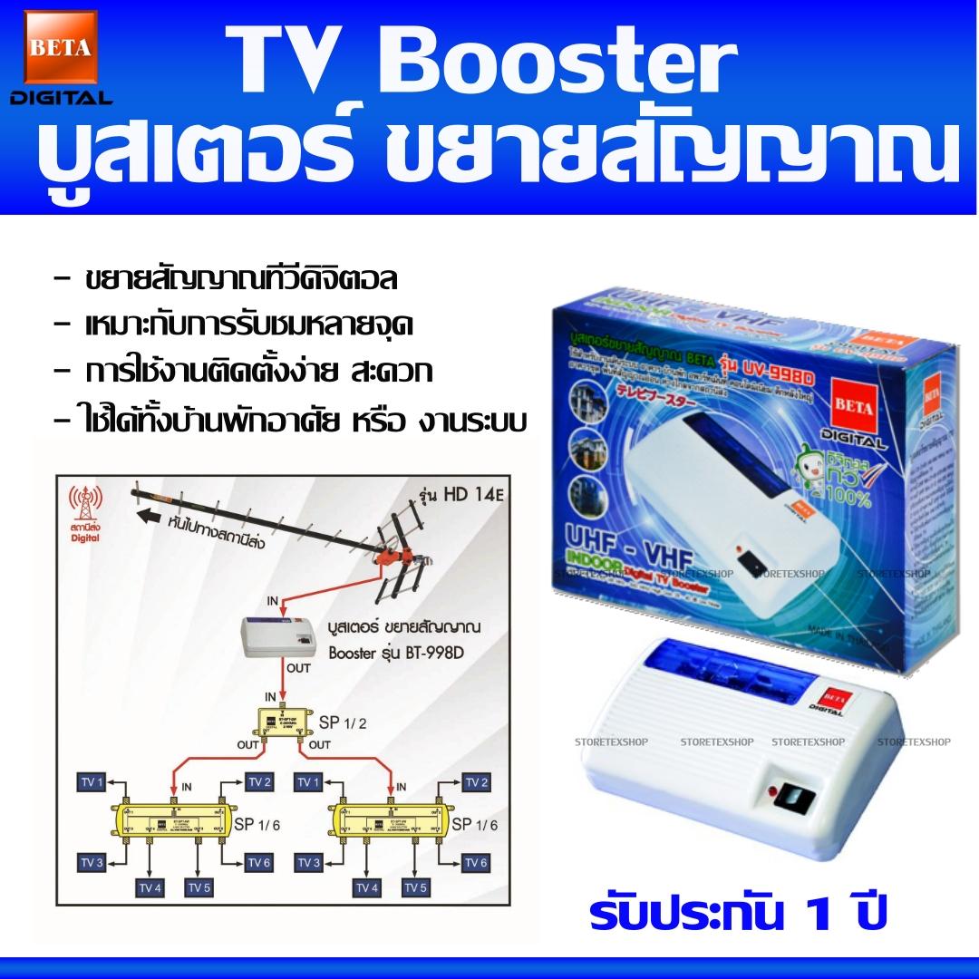 Beta Digital Booster Cable TV Freq Range 40-860 MHz รุ่น 998D