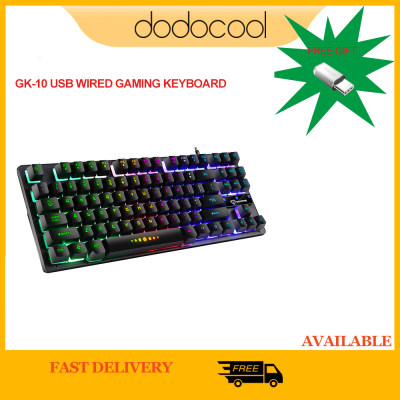 ดูภาพ Dodocool GK-10 USB คีย์บอร์ดสำหรับเล่นเกมแบบมีสาย87ปุ่มสีสันสดใส Backlight คีย์บอร์ดคีย์บอร์ดเกมเพื่อสุขภาพ <br/>เพิ่มเติม Dodocool GK-10 USB คีย์บอร์ดสำหรับเล่นเกมแบบมีสาย87ปุ่มสีสันสดใส Backlight คีย์บอร์ดคีย์บอร์ดเกมเพื่อสุขภาพ