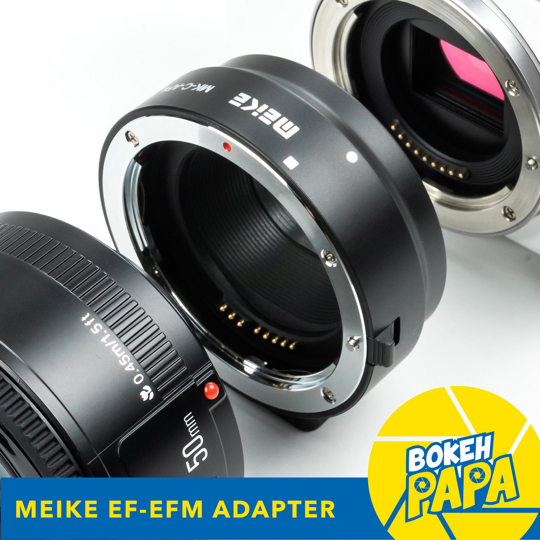 MEIKE EF-EOS M รุ่น MK-C-AF4 ออโต้ โฟกัส อะแดปเตอร์ สำหรับเลนส์ Canon DSLR EF EF-S มาใช้กับกล้อง Canon Mirrorless EOS M ทุกรุ่น  / Auto Focus Lens Adapter ( EF-EOSM / EF-EF M )