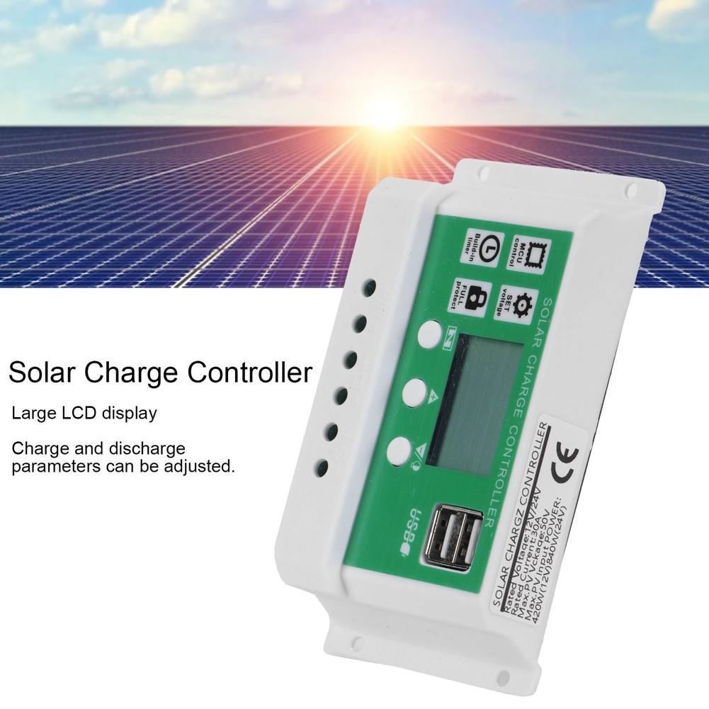 30A 12V 24V LCD Solar Charge Controller ตัวควบคุมแบตเตอรี่แผงโซลาร์ ...