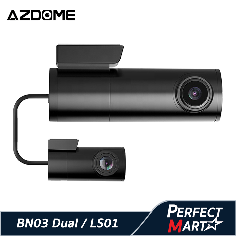 SZDOME LS01 Dual (AZDOME BN03) กล้องติดรถยนต์หน้าหลัง หน้าชัด 2K หลังชัด Full HD มี WiFi และ GPS ทนแดดร้อน อายุการใช้งานยาวนาน ด้วยคาปาซิเตอร์