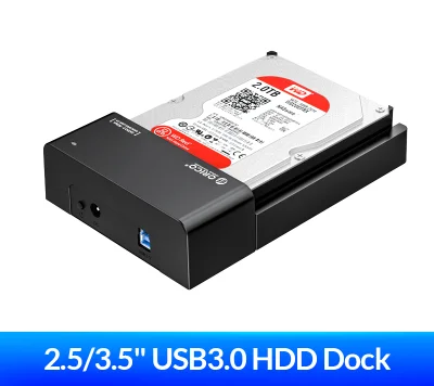 2.5 3.5นิ้ว SATA To USB 3.0 HDD Docking Station รองรับ6Gbps UASP 4TB HDD SSD พร้อมอะแดปเตอร์12V HDD Enclosure