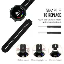 ภาพขนาดย่อของภาพหน้าปกสินค้าสายนาฬิกา Garmin Forer 235 220 230 620 630 735XT Approach S6 S5 S20 Silicone Smart Watch Band Bracelet Strap Belt จากร้าน SYIOX SHOP บน Lazada ภาพที่ 3