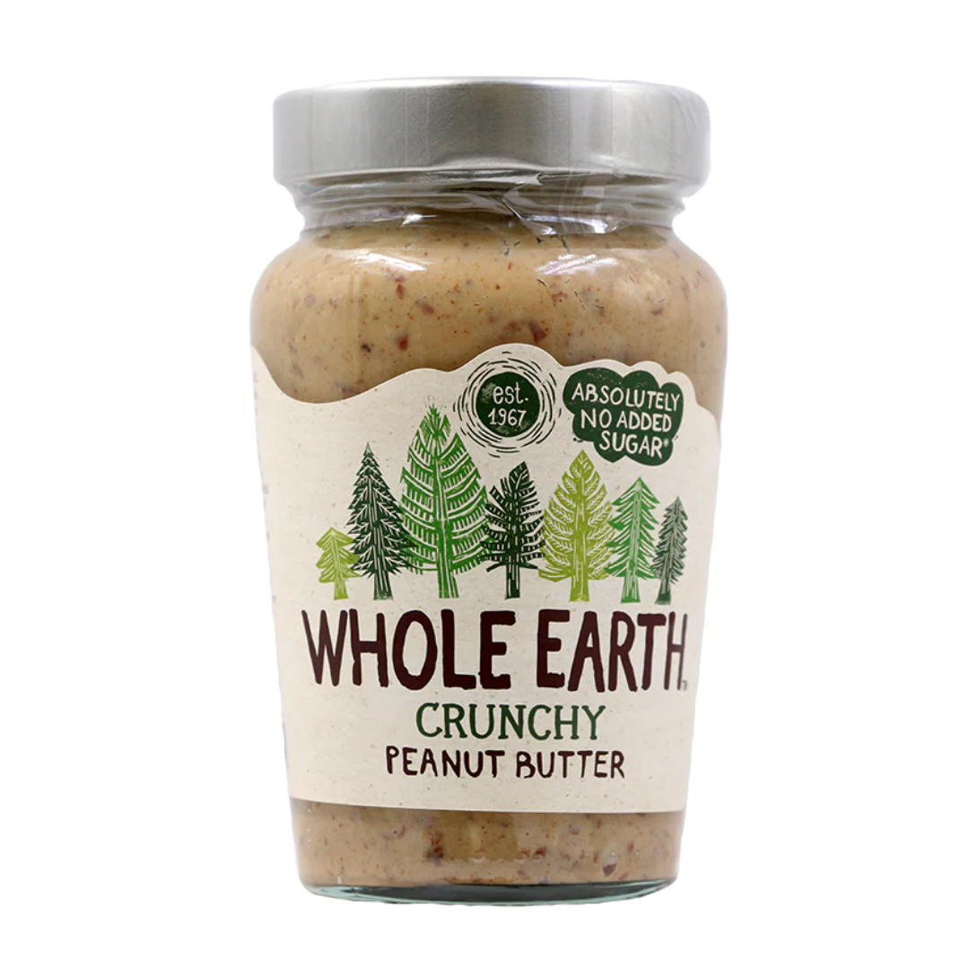 Whole Earth Crunchy Peanut โฮล เอิธ์ท ออริจินอล ครั้นชี่ พีนัท บัตเตอร์ เนยถั่วสำหรับทาขนมปัง ขนาด 340 กรัม
