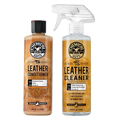 Chemical Guys Leather Cleaner & Protectant Serum Complete Kit, SPI11016, 2 Pack