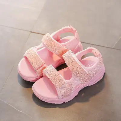 SHEN ZHEN MALL Children Baby Girls Boys Girls Mesh Bling Sequins Sport Sneakers Sandals Shoes