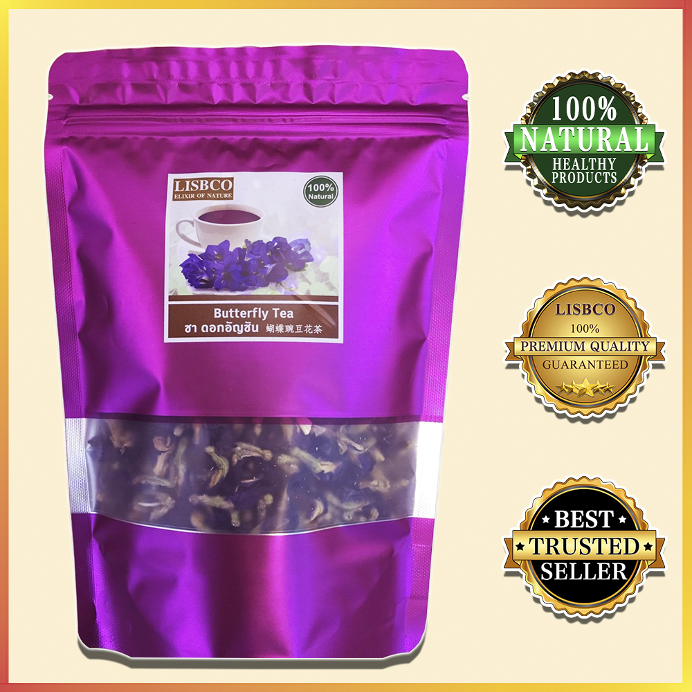 ชา ดอกอัญชัน 50 กรัม Butterfly Pea Flower Herbal Tea 50 Grams Organic Premium Quality Grade A+++ Natural Products