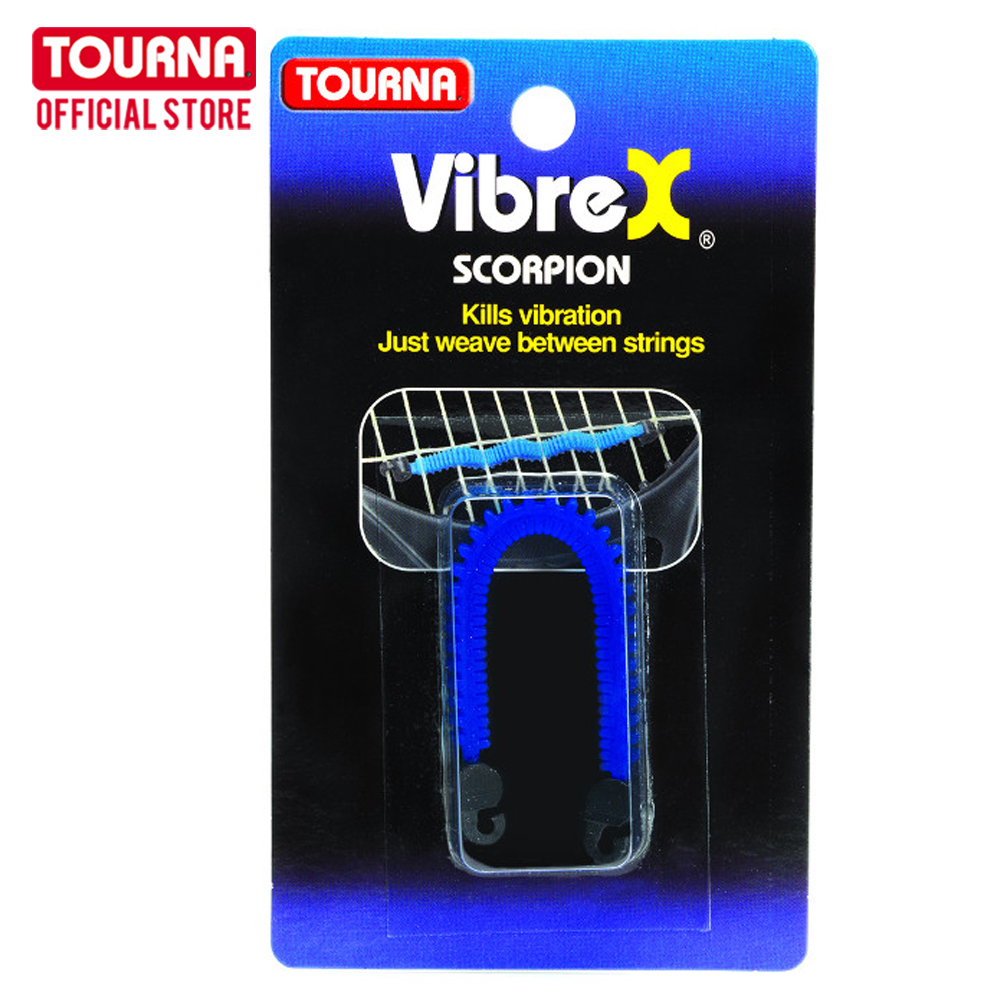 TOURNA Vibrex Scorpion ยางซิลิโคนกันกระเทือนสำหรับเอ็นเทนนิส สีน้ำเงิน 1 ชิ้น