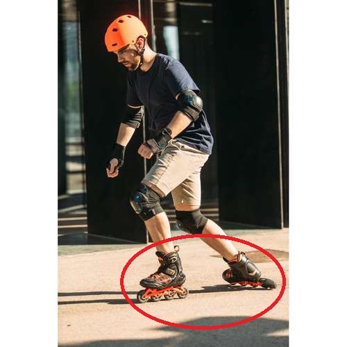 Mens Inline Fitness Skates - FIT500 - Grey, orange