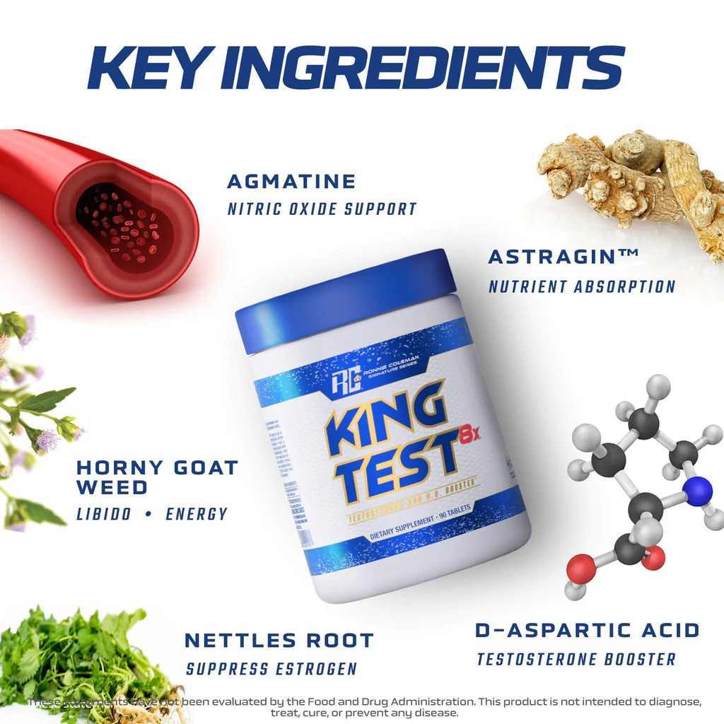 Rcss RCSS King Test 90 Tablets Premium Test Booster Support Muscularity - ME ...