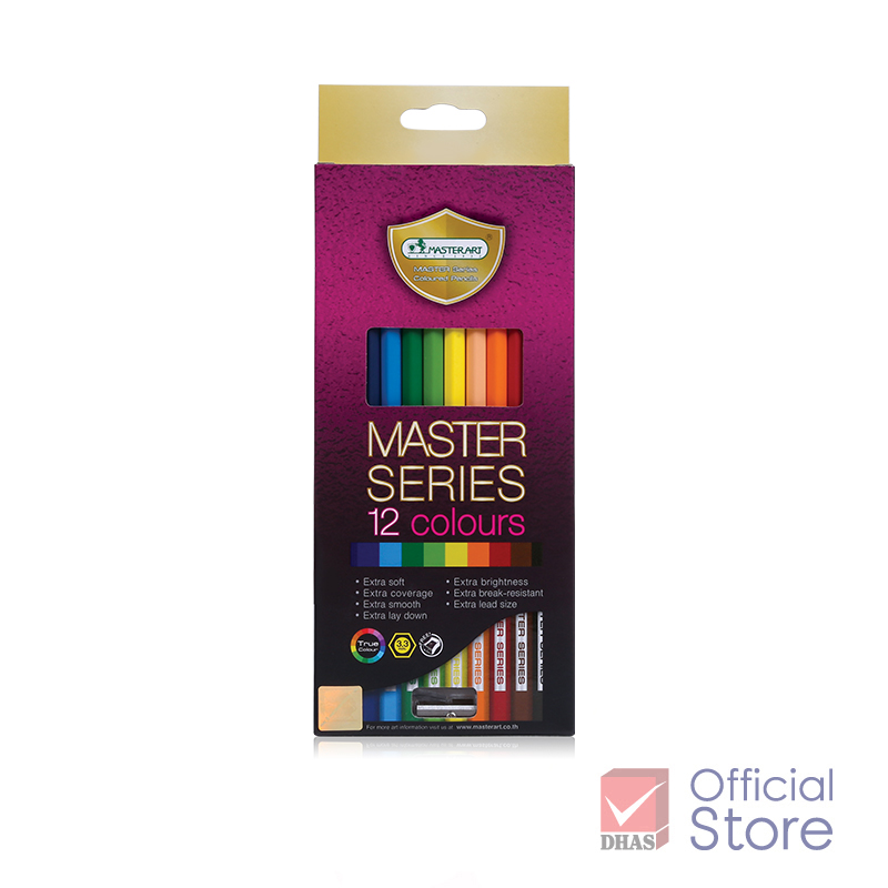 Master Art สีไม้ ดินสอสีไม้ 12 สี รุ่นมาสเตอร์ซีรี่ย์