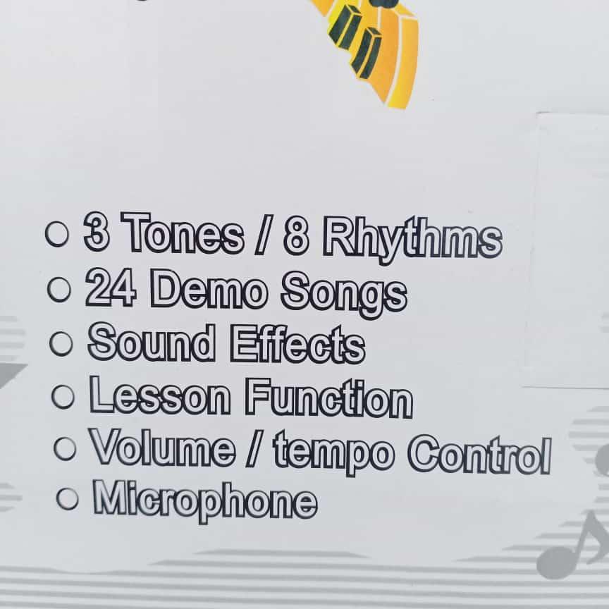 ออแกน เปียโน คีบอร์ด มีไมค์ อย่างดี 37 คีย์ 3 Tones2 8 Rhythms 24 Demo