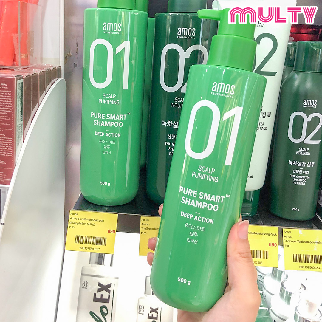 Amos Pure Smart Shampoo Deep Action 500 g. Lazada.co.th